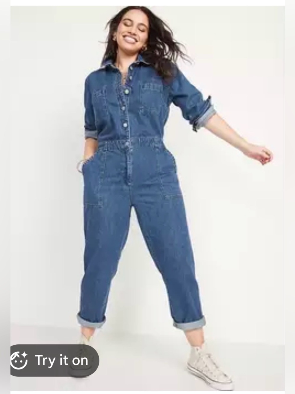 Old Navy Utility Denim Jumpsuit SZ. L NWT